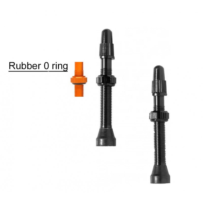 Valvula Tubeless MTB Aluminio Negra